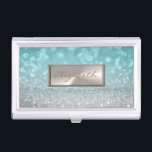 Modern Elegant Chic Girly  Glittery,Bokeh Business Card Holder<br><div class="desc">Elegant glamorous glittery background. An elegant and sophisticated designe. The perfect cool gift idea for her on any occasion.</div>