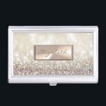 Modern Elegant Chic Girly  Glittery,Bokeh Case For Business Cards<br><div class="desc">Elegant glamorous glittery background. An elegant and sophisticated designe. The perfect cool gift idea for her on any occasion.</div>