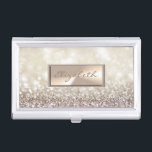 Modern Elegant Chic Girly  Glittery,Bokeh Case For Business Cards<br><div class="desc">Elegant glamorous glittery background. An elegant and sophisticated designe. The perfect cool gift idea for her on any occasion.</div>