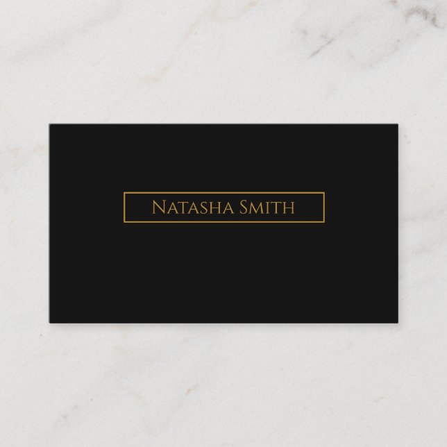 Modern Elegant Chic Gold Business Card (Front)