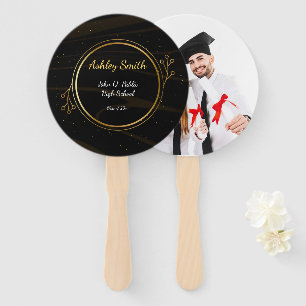 Modern Elegant Chic gold Light Graduation Hand Fan
