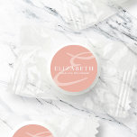 Modern Elegant Chic Monogram Name Thank You Life Saver® Mints<br><div class="desc">This simple and modern design is composed of serif and sans serif typography. Perfect for party favors.</div>