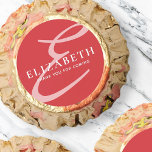 Modern Elegant Chic Monogram Name Thank You Reese's Peanut Butter Cups<br><div class="desc">This simple and modern design is composed of serif and sans serif typography. Perfect for party favors.</div>
