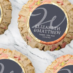 Modern Elegant Chic Monogram Wedding Thank You Reese's Peanut Butter Cups<br><div class="desc">This simple and modern design is composed of serif and sans serif typography. Perfect for party favors.</div>