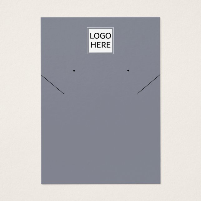 Modern Elegant Chic Necklace earring display card  (Front)