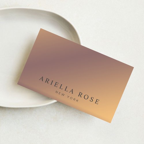 Modern Elegant Chic Ombre Professional  Business Card