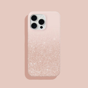 Modern Elegant Chic Ombre Rose Gold Glitter iPhone 13 Case