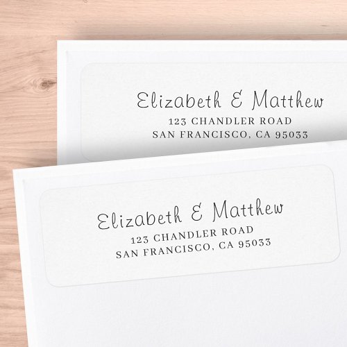 Modern Elegant Chic Return Address Label