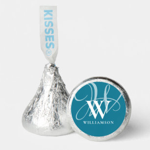 Modern Elegant Chic Script Monogram Add Your Name Hershey®'s Kisses®