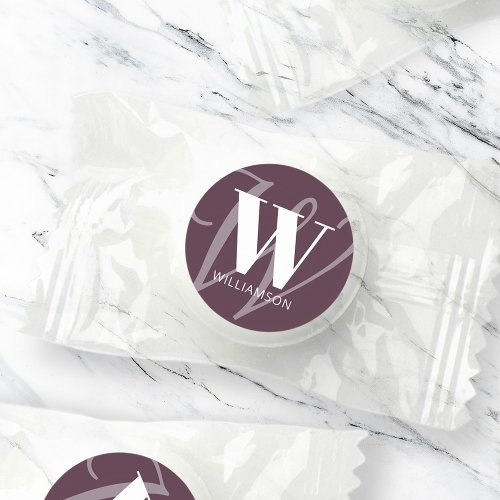 Modern Elegant Chic Script Monogram Family Name Life Saver Mints