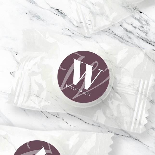 Modern Elegant Chic Script Monogram Family Name Life Saver® Mints (Creator Uploaded)