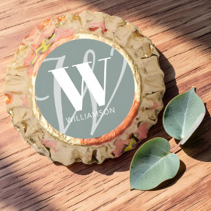Modern Elegant Chic Script Monogram Family Name Reese's Peanut Butter Cups
