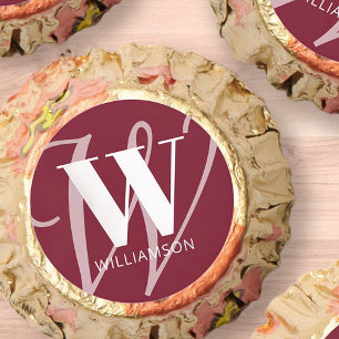 Modern Elegant Chic Script Monogram Family Name Reese's Peanut Butter Cups
