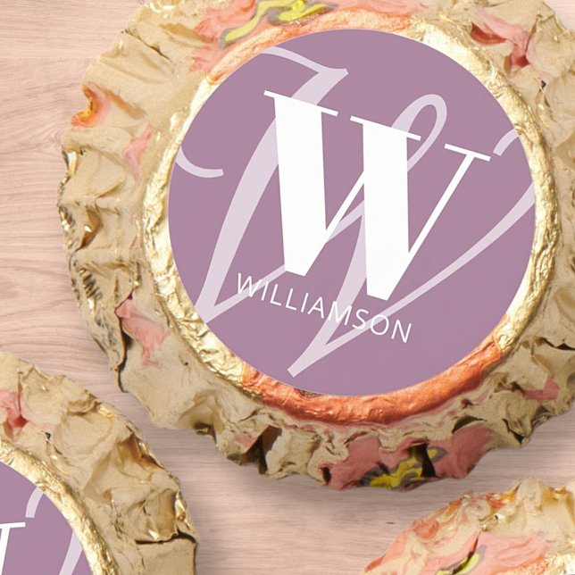 Modern Elegant Chic Script Monogram Family Name Reese's Peanut Butter Cups (Creator Uploaded)