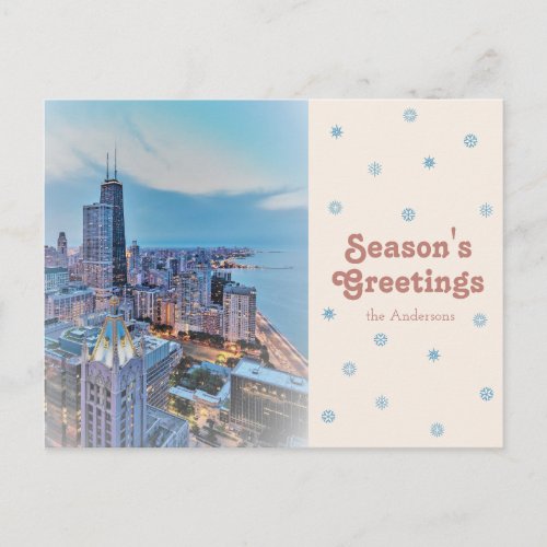 Modern Elegant Chicago City Skyline Greeting Card