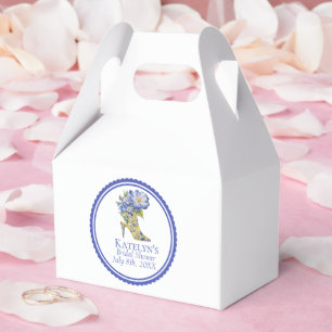 Modern Elegant Chinoiserie Floral High-Heel Event Favor Boxes