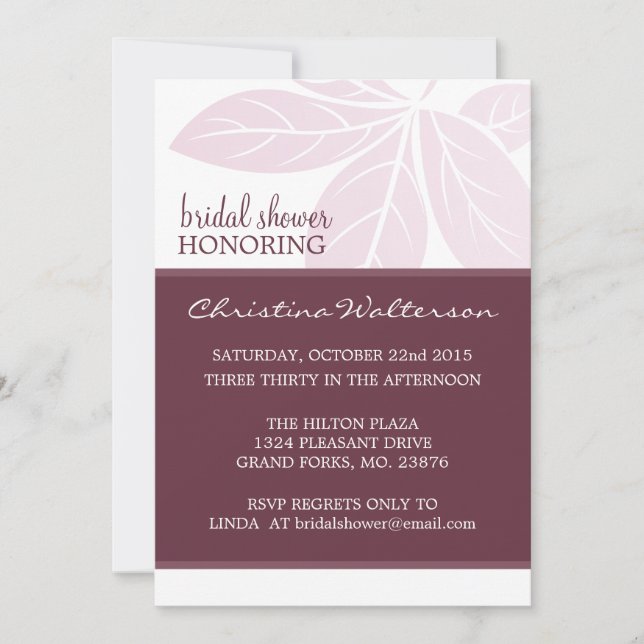 Modern Elegant Chocolate Truffle Bridal Shower Invitation (Front)