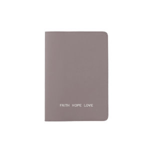 Modern Elegant Christian Faith Hope Love Passport Holder