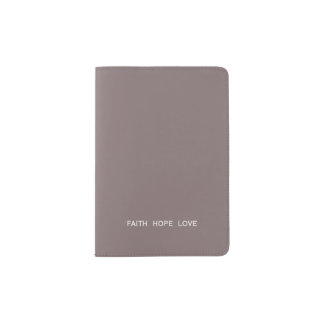 Modern Elegant Christian Faith Hope Love Passport Holder