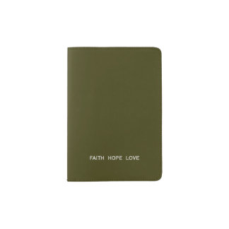 Modern Elegant Christian Faith Hope Love Passport Holder