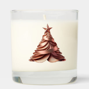Modern Elegant Christmas Tree-Rose Gold Scented Candle