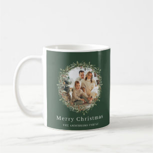 Modern elegant Christmas wreath Coffee Mug