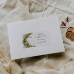 Modern Elegant Christmas Wreath Return Address  Label<br><div class="desc">Send holiday greetings and messages to family and friends with these minimalist return address label with modern disign. View the collection link on this page to see all of the matching items in this beautiful design.</div>