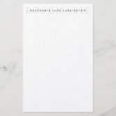 Elegant Raw Linen Minimalistic Stationery, Zazzle