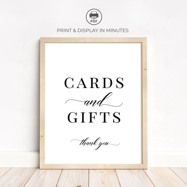 Modern Elegant Classic Cards and Gifts Sign (Creator Uploaded)