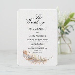 Modern Elegant Classic simple minimalist Wedding Invitation