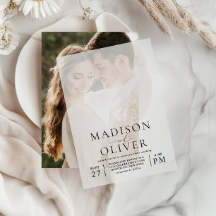Modern Elegant Classic Wedding Vellum Invitations