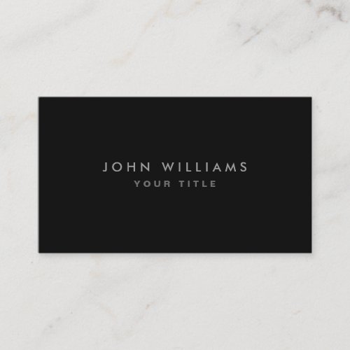 Modern elegant classy black professional profile business card