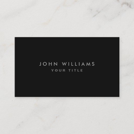Customizable Modern elegant classy black professional profile business card templates