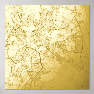 Modern Elegant Classy Cool Gift Map of Rome Italy Foil Prints