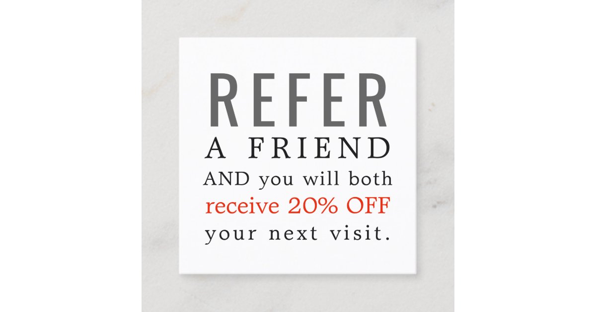 Modern Elegant Clean Beauty Salon Referral Card Zazzle Com
