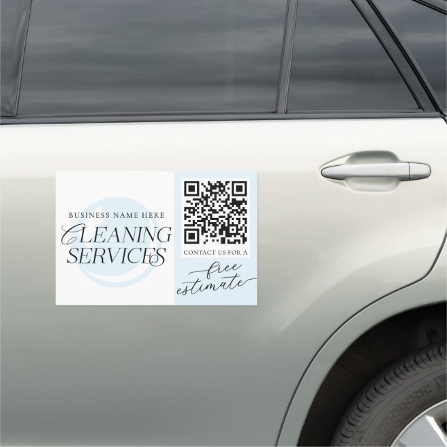 Modern Elegant Cleaning Services Car Magnet (In Situ)