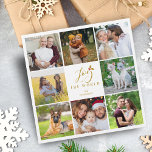 Modern Elegant Collage 8 Photos Family Christmas<br><div class="desc">Modern Elegant Collage 8 Photos Family Christmas Holiday Card. Feel free to change the color of the background at the bottom to coordinate with the chosen photo for the front. IMPORTANT NOTICE: This design is part of a collection and has other coordinated elements that you can find in my store....</div>