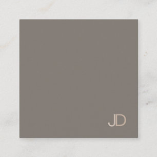 Modern Elegant Color Harmony Monogram Professional Square Business Card