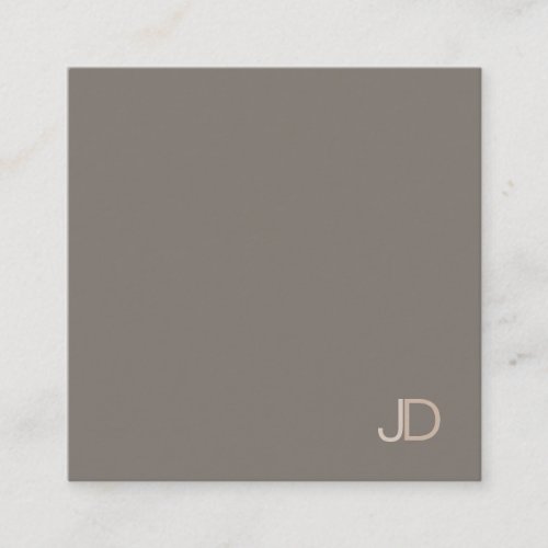 Modern Elegant Color Harmony Monogram Professional Square Business Card