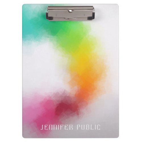 Modern Elegant Colorful Abstract Art Template Clipboard