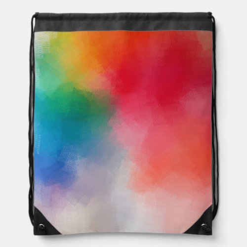 Modern Elegant Colorful Abstract Blank Template Drawstring Bag