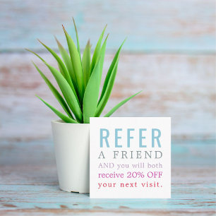 Modern Elegant Colorful Beauty Salon Referral Card