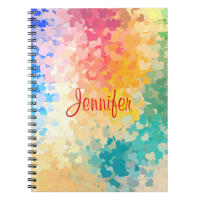 Modern Elegant Colorful Handwritten Script Notebook (Front)