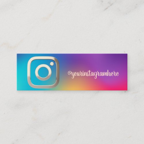 ModernElegant Colorful Instagram Social Media Mini Business Card
