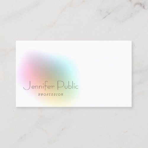 Modern Elegant Colorful Minimalist Template Business Card