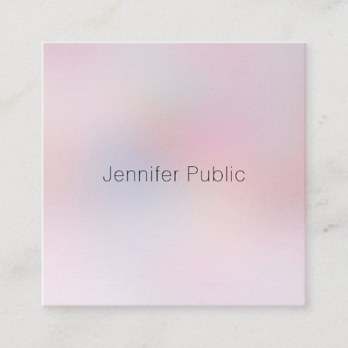 Modern Elegant Colorful Minimalist Template Square Business Card