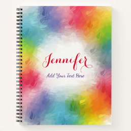 Modern Elegant Colorful Personalized Template Notebook