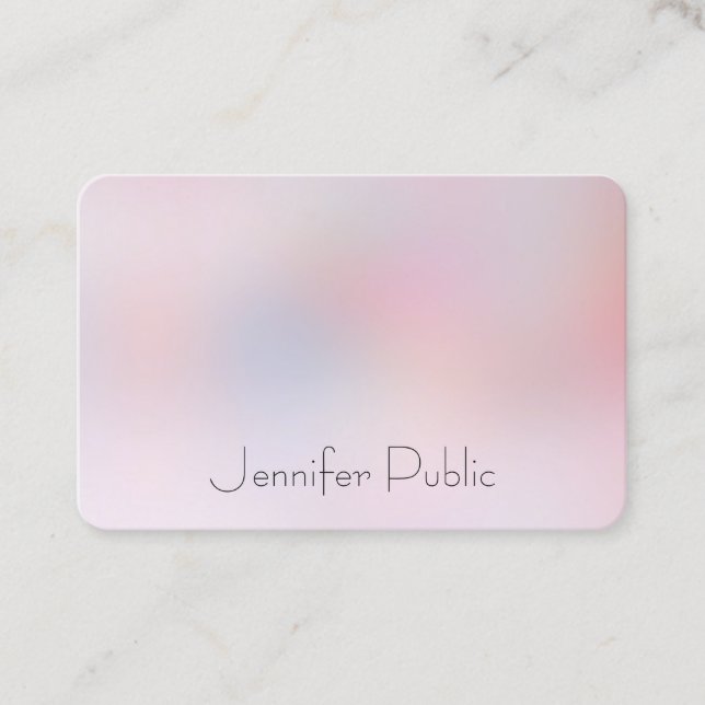 Modern Elegant Colorful Simple Design Template Business Card (Front)