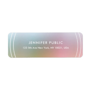 Modern Elegant Colorful Simple Template Return Label