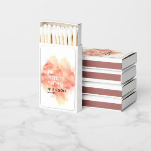 Modern Elegant Colorful Splash Wedding Matchboxes